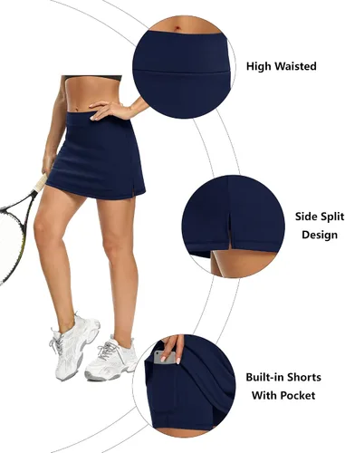 Miniatura 3 de LouKeith - Faldas pantalón deportivas de tenis y golf para mujer, pantalones cortos, de verano y con bolsillos para correr y entrenar