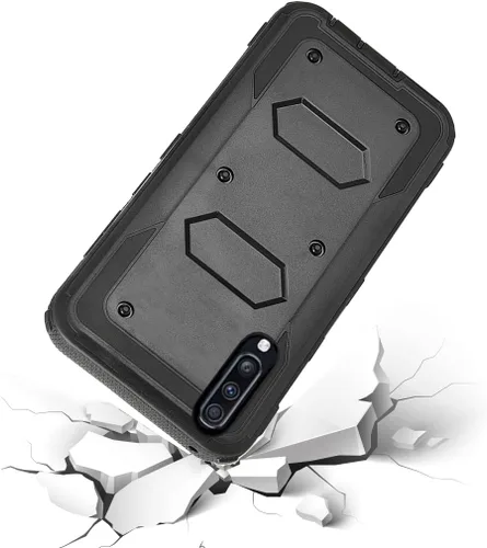 Miniatura 5 de Asuwish Funda de teléfono para Samsung Galaxy A70, híbrida, resistente, a prueba de golpes, a prueba de caídas, cuerpo completo, resistente, Negro