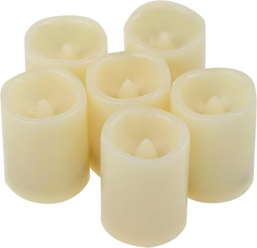 Miniatura 6 de CANDLE CHOICE Velas votivas sin llama que funcionan con pilas con temporizador, pequeñas luces LED con temporizador de ciclo diario automático
