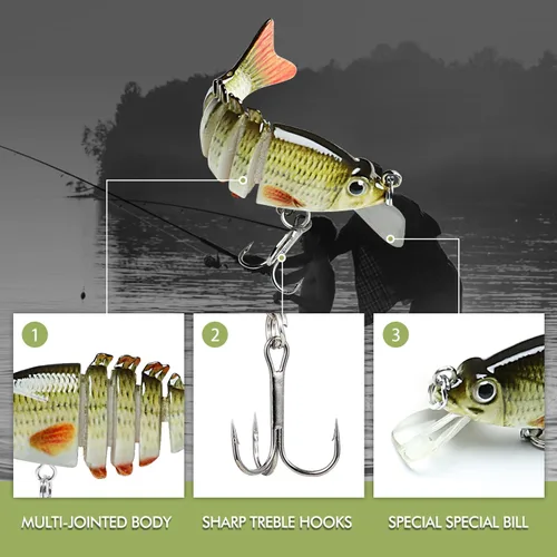Miniatura 4 de TRUSCEND Swimmax - Señuelos de pesca realistas para agua salada y agua dulce, para trucha lucioperca, lucio, salmón azul, cebo, pesca de lubina