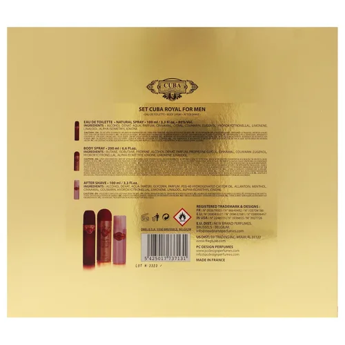 Miniatura 7 de Cuba Royal by Cuba, set de regalo de 3 piezas para hombre