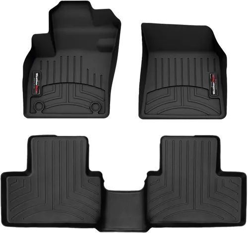 WeatherTech Revestimientos de suelo personalizados para Volvo XC40-1ª y 2ª fila (4417691-4414192), negro