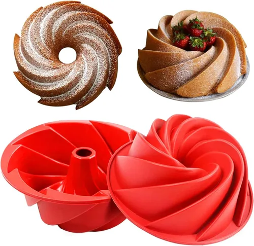 Miniatura 2 de Bandeja de silicona para pastel saphe, utensilios de hornear antiadherentes de 25 cm de diámetro para pastel, gelatina, jalea, pan, brownie, molde