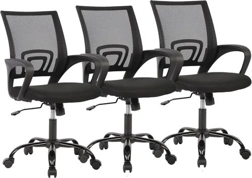 Miniatura 21 de PayLessHere Silla de Oficina para Computadora Ergonómica Económica Silla de Escritorio Ajustable Cómoda de Respaldo Medio para Tareas con Ruedas