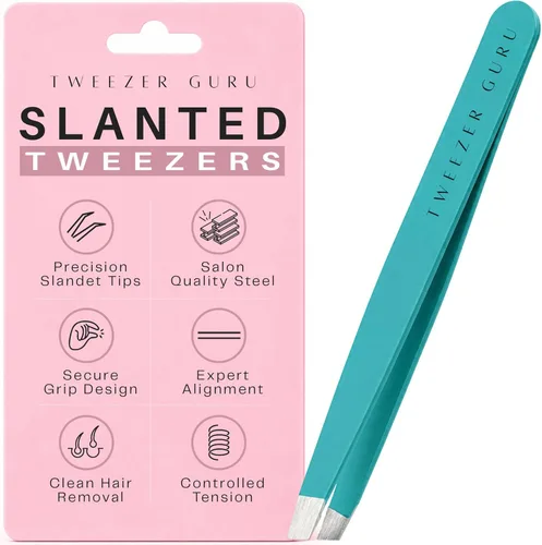 Miniatura 21 de Tweezer Guru Pinzas para mujer – Pinzas de precisión inclinadas para cejas y depilación encarnada – Pinzas de puntos negros y astillas con punta