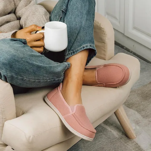 Miniatura 2 de RockDove Pantuflas con capucha de dos tonos para mujer con plantilla extraíble