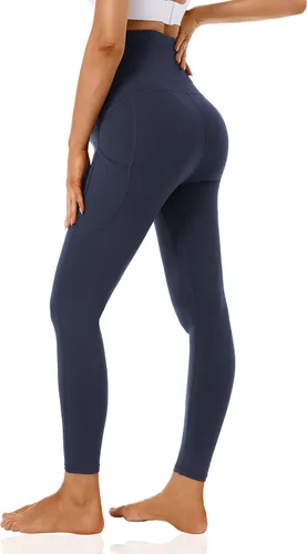 Miniatura 4 de Foucome Leggings de maternidad para mujer con bolsillos sobre el vientre, leggings de entrenamiento para yoga, pantalones de trabajo activos