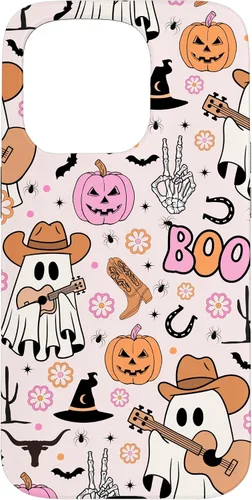 Miniatura 14 de Spooky Ghost Cowboy Cute Halloween Boo Western Retro Pastel Case for iPhone 17