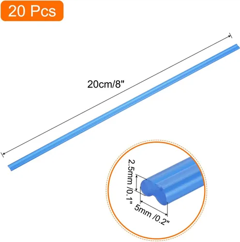 Miniatura 2 de MECCANIXITY 20 varillas de soldadura de plástico de 8 pulgadas, tiras de soldadura PP, varillas de soldador para parachoques de automóvil