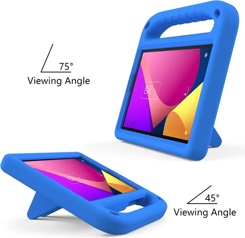 Miniatura 3 de Funda para niños TCL Tab 8 LE (8.0 pulgadas) modelo 9137W EVA mango a prueba de golpes peso ligero cubierta de soporte, azul