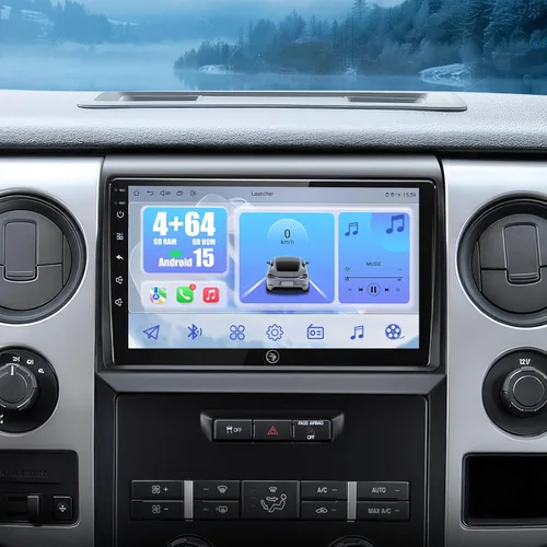 Actualización de radio de coche 4G+64G para Ford F150 2009-2014: estéreo de coche Android 15 para radio F150 con pantalla táctil de 9 pulgadas,