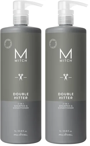 Miniatura 8 de MITCH by Paul Mitchell Double Hitter Champú y acondicionador 2 en 1 para hombres, para todo tipo de cabello
