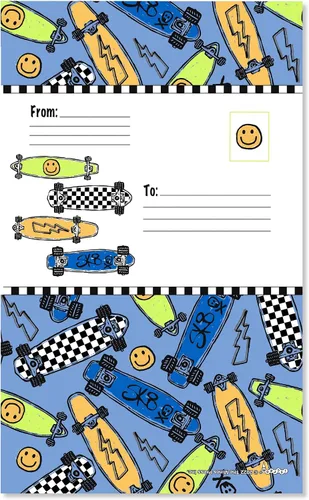 Miniatura 2 de iscream Paquete de 8 tarjetas plegables listas para enviar notas - Sk8-Board