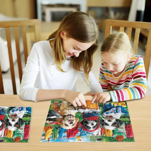 Miniatura 7 de Rompecabezas de 300 piezas para adultos, lindos perros, rompecabezas para adultos, niños y personas mayores, rompecabezas de piezas grandes