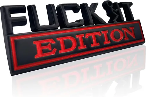 Miniatura 21 de Emblemas exteriores para coche, emblema 3D adhesivo de calcomanía, emblema Fuck-IT edición 3D, calcomanía para guardabarros de coche y camión, Negro
