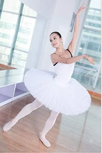 Miniatura 8 de WENDYWU Falda de tutú profesional de ballet de cisne para mujer falda de leotardo de alto rendimiento