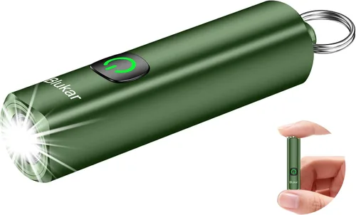 Miniatura 9 de Blukar Linterna EDC Recargable, Mini Linterna de Llavero de 360L con 3 Modos de Iluminación, Función de Memoria, Impermeable, Luz de Bolsillo