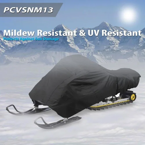 Miniatura 4 de Pyle Funda para moto de nieve, impermeable, resistente, poliéster de grado marino, 113 pulgadas de longitud, hebilla de liberación rápida, rejillas