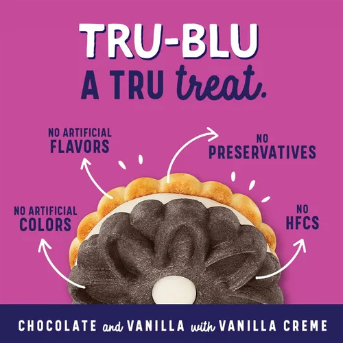 Miniatura 4 de TRU BLU - Galletas dúplex con crema de chocolate y vainilla, sin ingredientes artificiales, sin jarabe de maíz de alta fructosa, fabricadas