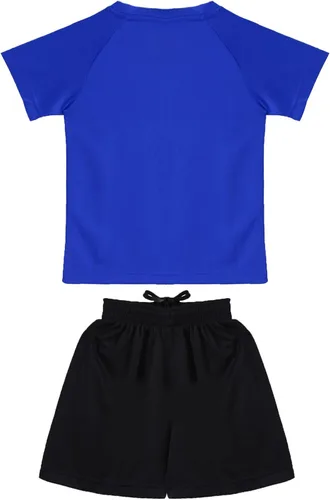 Miniatura 2 de Fldy Conjunto de camisetas y pantalones cortos de fútbol para niños, de secado rápido, uniforme de entrenamiento de equipo deportivo, manga corta