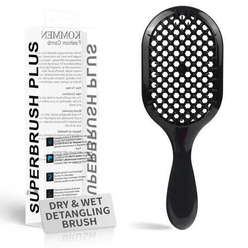 Miniatura 20 de Cepillo desenredante, paquete de 2 cepillos desenredantes, desenredante suave y eficaz en tipos de cabello frágil húmedo o seco, ultraligero, Rosa