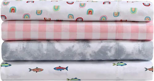 Miniatura 8 de Eddie Bauer Kids - Sábanas de tamaño individual, ropa de cama resistente a manchas para niños pequeños con fundas de almohada a juego, súper suave