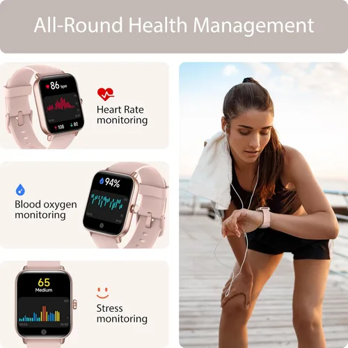 Miniatura 3 de Smart Watch for Women (Alexa Built-in & Bluetooth Call), 1.8" Smartwatch with SpO2Heart RateSleepStress Monitor, CalorieStepDistance Counter, 100