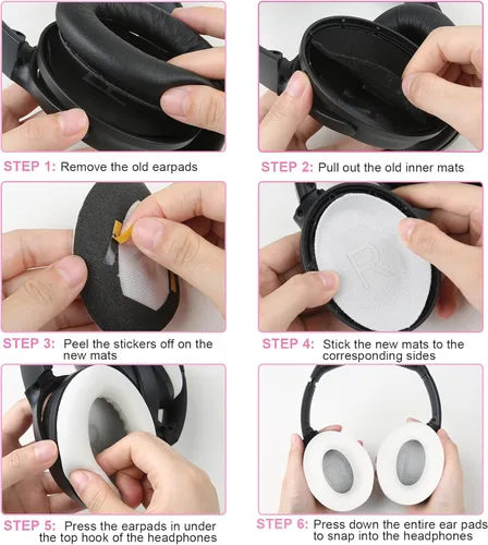 Miniatura 7 de Almohadillas para los oídos para Bose QuietComfort 45 QC45 QC35 ii QC35, cojines de cuero de piel de cordero para auriculares profesionales, QC45