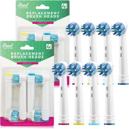 Miniatura 3 de Cabezales de cepillo de repuesto compatibles con cepillos de dientes eléctricos Oral-B Braun, paquete de 16 repuestos surtidos con 8 cabezales