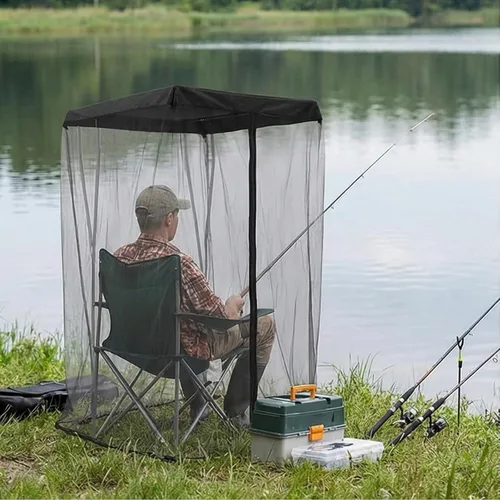 Miniatura 8 de Outdoor Folding Chair Meshes Portables Chair Canopies Breathable Tent for Camping and Fishing