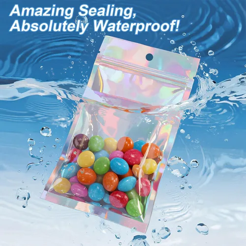 Miniatura 6 de 100 bolsas transparentes a prueba de olores, bolsas reutilizables de Mylar de 2.7 x 4 pulgadas para almacenamiento de alimentos, joyas, fiestas