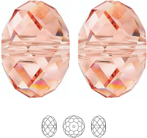 Miniatura 100 de 50 cuentas de cristal Adabele austriaco de 0.394 pulgadas facetadas sueltas Rondelle Siam rojo espaciador compatible con cristales de Swarovski 5040