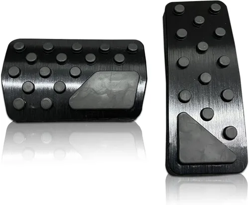 Miytsya - 2 piezas de kit de accesorios interiores de aleación de aluminio antideslizantes para pedal de freno y acelerador, fundas para pedal de