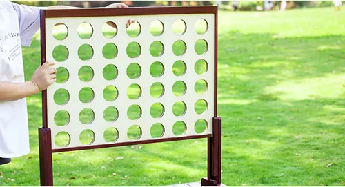 Miniatura 8 de Juego gigante 4 en fila para exteriores e interiores Juego de madera cuatro en una fila Jumbo para adultos y niños, juegos de patio Diversión