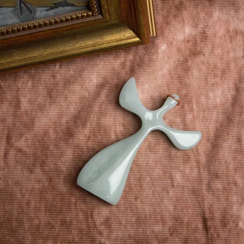 Miniatura 3 de Cruz de oración, diseño cómodo de mano, regalo cristiano fiel, resina de mármol (paquete de 2)