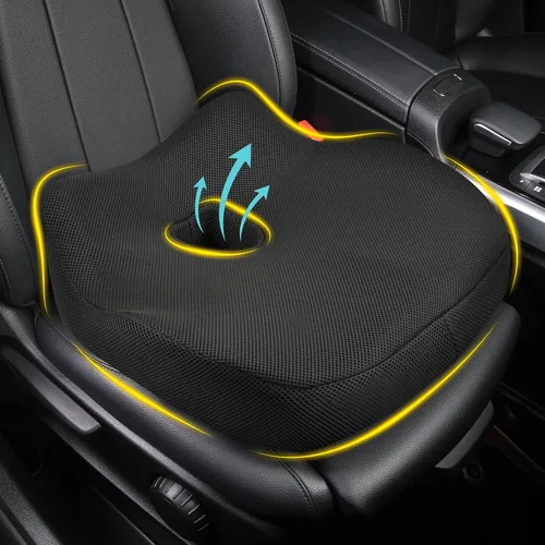 Miniatura 12 de Cojín de asiento de coche: cojín ergonómico de espuma viscoelástica para aliviar el dolor de ciática, almohada de asiento de conducción más grande
