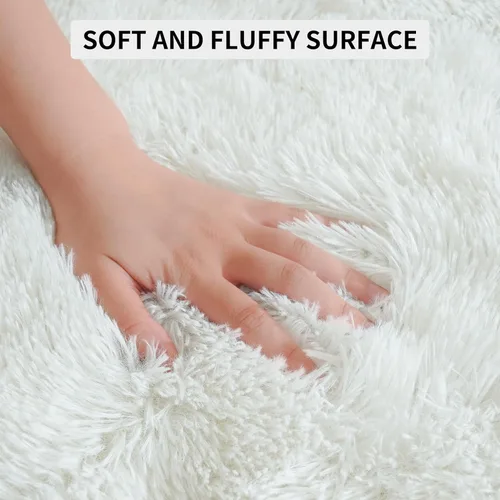 Miniatura 6 de Tepook Alfombras súper suaves y esponjosas para sala de estar, alfombras de área de 8 x 10 pies para dormitorio, alfombra moderna peluda, alfombras