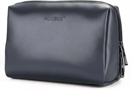 Aosbos Bolsa de Cosméticos Neceser de Maquillaje para Mujeres, Bolsa de Cosméticos Impermeable para Viaje, Bolsa de Maquillaje para Bolso, Azul Azul