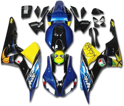 Miniatura 10 de Carenado negro brillante para Honda 2006 2007 CBR1000RR CBR 1000RR nueva inyección ABS plásticos cuerpo kit cuerpo trabajo 06 07
