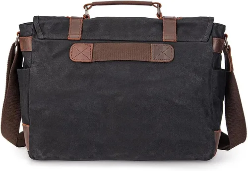 Miniatura 3 de Bolsa de mensajero para hombre, maletines para laptop de 15.6 pulgadas, bolsa cruzada para computadora, trabajo, oficina