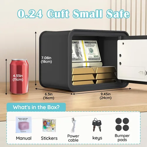 Miniatura 4 de Mini caja fuerte para dinero, monedas, efectivo, alcancía para niños, pequeñas cajas fuertes electrónicas para niños y niñas, regalo ideal