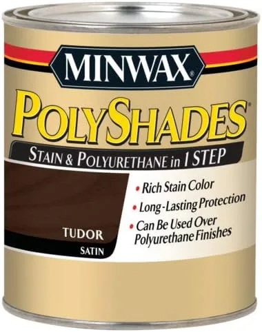 Miniatura 39 de Minwax PolyShades Tinte de Madera + Acabado de Poliuretano – Cuarto, Roble Misión, Brillo Mission Oak