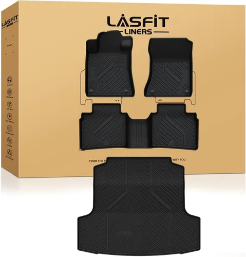 Miniatura 14 de LASFIT Alfombrillas de suelo y tapete de carga para Kia K4 2026 2025 para todo tipo de clima, TPE ajuste personalizado, juego completo