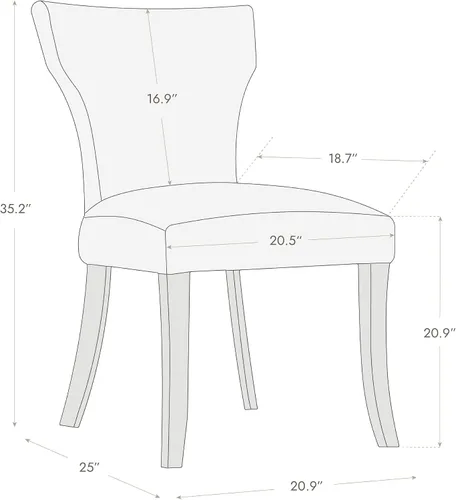 Miniatura 3 de Watson & Whitely Juego de 2 sillas tapizadas de cocina y comedor con respaldo bajo, sillas de comedor de piel sintética con patas de madera maciza