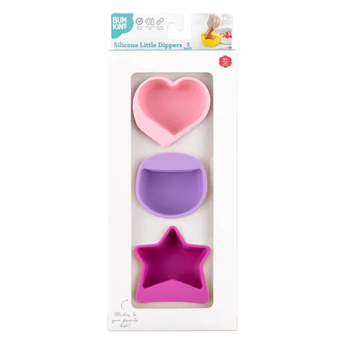 Miniatura 6 de Bumkins Baby Silicone Little Dippers, se fija a cuencos, platos y platos, taza de salsa, sostiene salsas, puré, coberturas, destete LED para bebés
