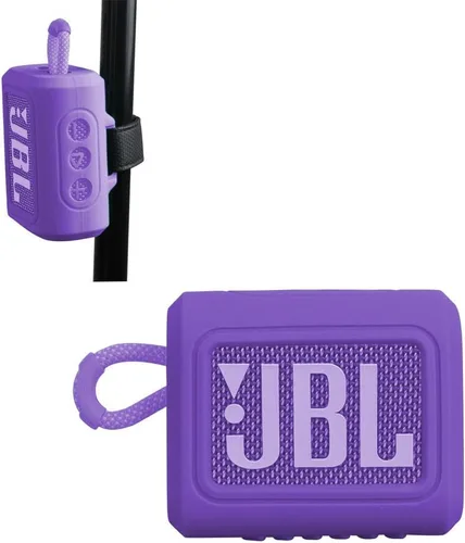 Miniatura 6 de Hermitshell Funda rígida de viaje para altavoz Bluetooth portátil JBL Go 3 / Go 4 (carbón, funda de silicona)