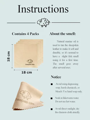 Miniatura 5 de Paño de limpieza de cuero de gamuza natural para lentes de cámara, paño de limpieza de pantalla, paño de limpieza para lentes, tabletas, paño