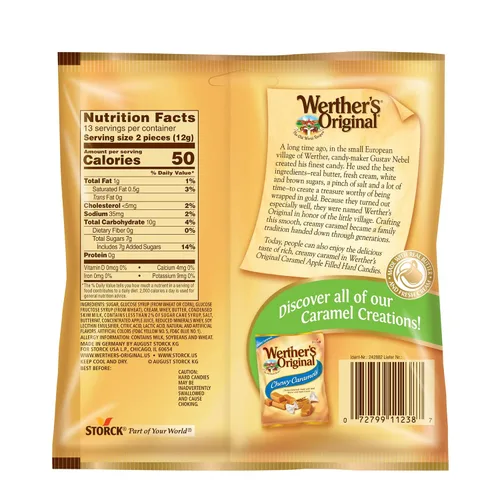 Miniatura 2 de Needzo Caramelo duro con centro relleno de manzana, caramelos compartibles envueltos individualmente, caramelos gourmet