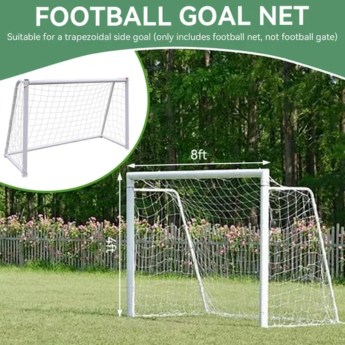 Miniatura 5 de Red de fútbol de 8 x 4 pies, red de entrenamiento de portería de fútbol, redes de fútbol juveniles para juegos y entrenamiento de patio trasero, red