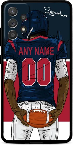Miniatura 34 de Funda personalizada con nombre y número para Samsung Galaxy A16 A15 A14 5G A35 A25 A53 A03S A12 A42 A32 A02S A54 4G, diseño DIY de jugador de fútbol
